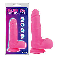 Фаллоимитатор на присоске Dual Density Cock Dildo Pink 7.0 Chisa TE, код: 8172274