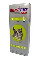 Краплі Бравекто Plus Bravecto Plus Cat для Котів 1,2-2,8кг від бліх та кліщів