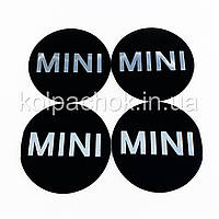 Наклейки для колпачков на диски MINI черные (50мм)