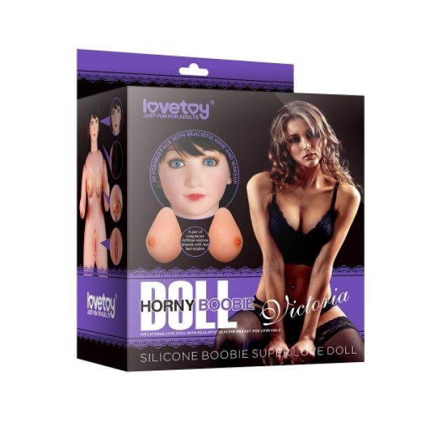 Силіконова секс-лялька брюнетка Lovetoy Boobie Super Love Doll Брюнетка SC, код: 7939837
