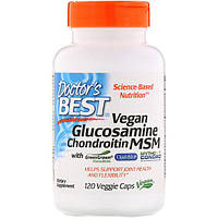 Препарат для суставов и связок Doctor's Best Vegan Glucosamine Chondroitin MSM 120 Veg Caps D BM, код: 7676892