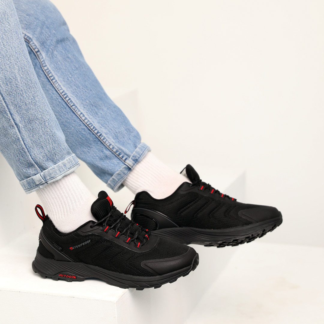 Кроссовки термо мужские водонепроницаемые Черные кроссы для мужчины ...