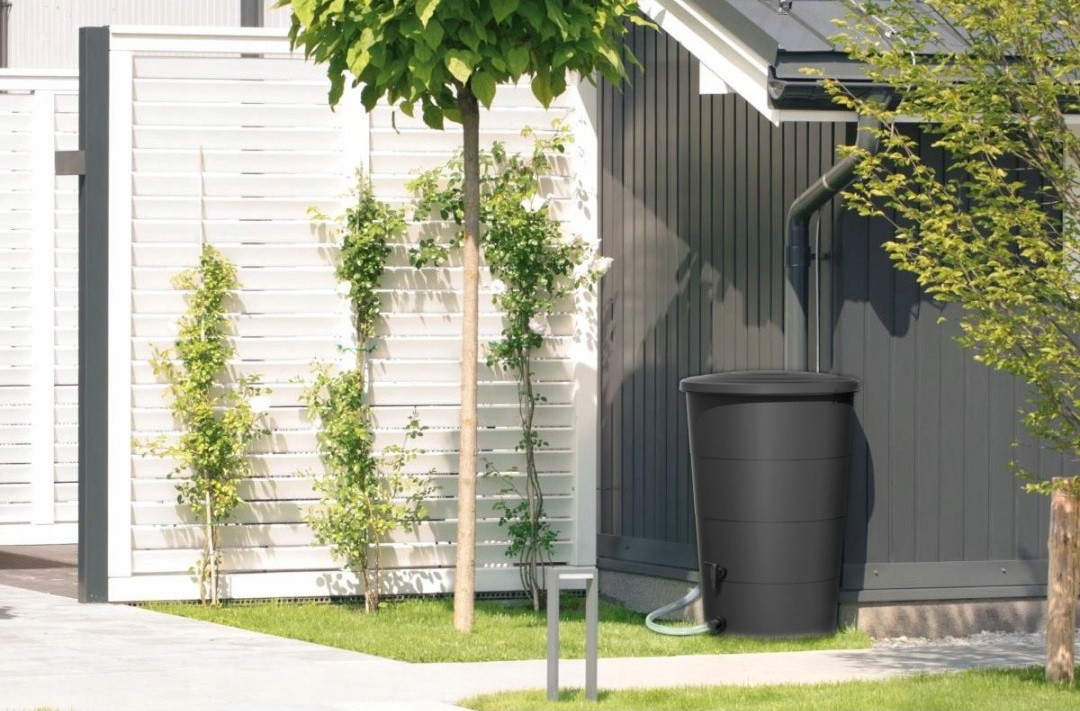 Емкость для сбора дождевой воды Prosperplast Smooth, антрацит, 200 л ...