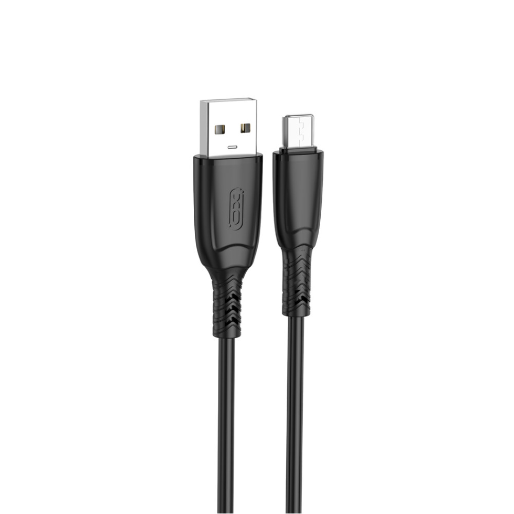 Кабель XO NB245 microUSB Suluo series silicone Data Cable 2.4A 1m Black