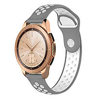 Ремешок BeWatch sport-style для Samsung Galaxy Watch 42 мм Серо-Белый (1010142.2) BM, код: 382852