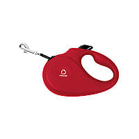 Поводок-рулетка Collar для собак M 25 кг 5 м лента красный LW, код: 7601049
