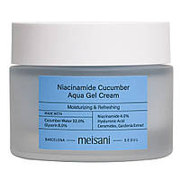 Увлажняющий гель-крем с ниацинамидом и гидролатом огурца Meisani Niacinamide Cucumber Aqua Gel Cream 50 мл