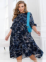 Женское платье Sofia I-8640 Темно-Синий 60 DS, код: 8344355