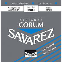 Струны для классической гитары Savarez 500AJ Corum Alliance Classical Guitar Strings High Ten LW, код: 6555709