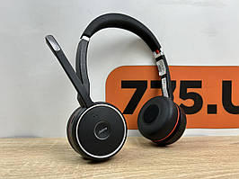 Професійна бездротова Bluetooth гарнітура Jabra Evolve 75 екошкіра