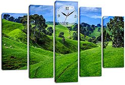 Настінний годинник-картина на полотні Декор Карпати 80x120 см (chf47) SP, код: 1340325