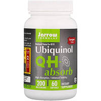 Коэнзим Jarrow Formulas Ubiquinol QH-Absorb 200 mg 60 Softgels DH, код: 7517909