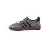 Чоловічі кросівки кеди Adidas handball spezial осінь-весна замшеві сірі. Фото в живу, фото 8