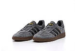 Чоловічі кросівки кеди Adidas handball spezial осінь-весна замшеві сірі. Фото в живу, фото 9
