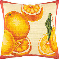 Набір для вишивання декоративної подушки Чарівниця Апельсини 40×40 см V-35 TE, код: 7242990