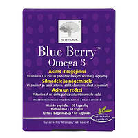 Комплекс для профилактики зрения New Nordic Blue Berry Omega 3 60 Caps QT, код: 8450866