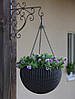 Горщик для рослин Keter Rattan hanging sphere з ланцюжками підвісний, антрацит, 8,6 л, фото 7