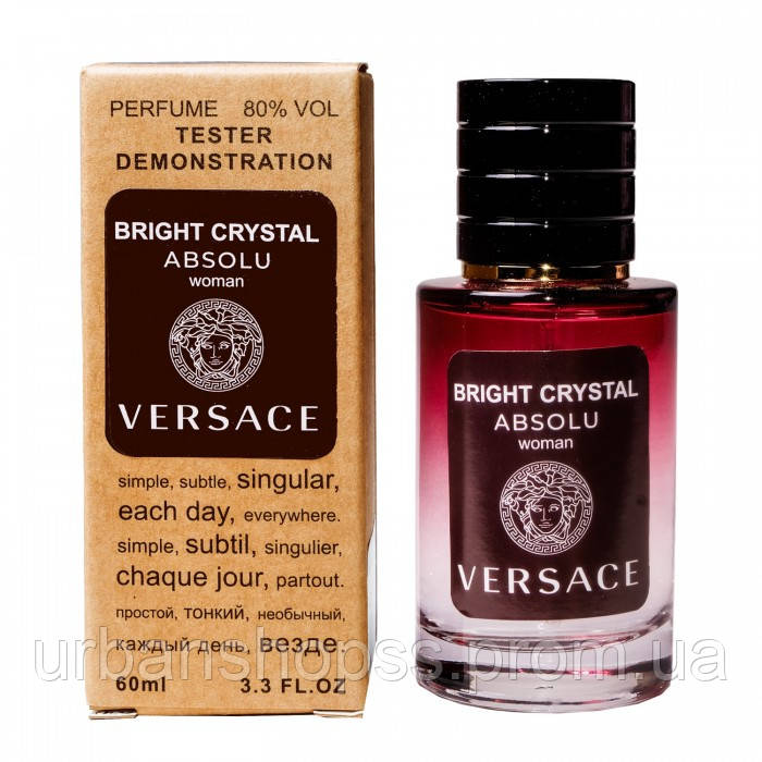 Тестер Versace Bright Crystal Absolu - Selective Tester 60ml UP, код: 7684065 - фото 1 - id-p2163459538