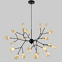 Люстра из стеклянных лепестков Lightled Petals 918-LP262-27 BK+BR z114-2024