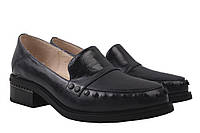 Туфлі жіночі з натуральної шкіри на низькому ходу Чорні Brocoly 266-9DTC 39 QT, код: 7362470