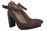 Туфлі на підборах жіночі Liici еко замш колір Візон 5-9DT 35 ET, код: 7362438