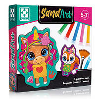 Набор для творчества Sand Art Веселые друзья Vladi Toys VT4501-01, 5 флаконов с песком DH, код: 8323488