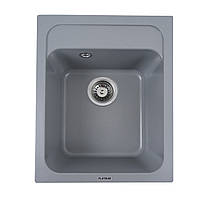 Мийка гранітна для кухні Platinum 4050 KORRADO матова Сірий металік IN, код: 7230125