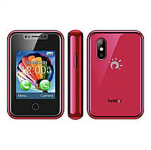 Міні мобільний телефон AIEK BM 8XR 2SIM Mini Червоний