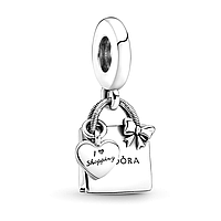 Серебряный шарм Pandora Pandora Shopping Bag Dangle UL, код: 7361598