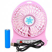 Мини вентилятор USB с аккумулятором DAC-V1 Розовый MY, код: 8172234