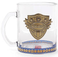 Стеклянная Чашка с металлической эмблемой Bona THE BEST 335 мл DP39365 ET, код: 6869469