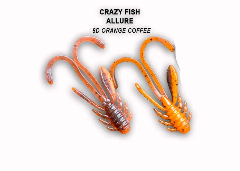Їстівна силіконова приманка Crazy Fish Allure 1.6" 23-40-8d-6 кальмар для форелі, окуня