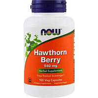 Комплекс для профилактики нервной системы NOW Foods Hawthorn Berry 540 mg 100 Veg Caps BM, код: 7693366