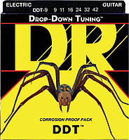 Струны для электрогитары DR DDT-9 Drop-Down Tuning Nickel Plated Light Electric Strings 9 42 DH, код: 6555848