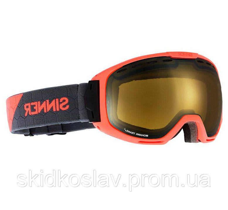 Маска гірськолижна Sinner Mohawk Cat.S2-S3 (Trans+) Matte Neon Orange SK, код: 8404105