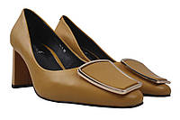 Туфлі на підборах жіночі Big Rope натуральна шкіра колір Жовтий 12-20 DT 36 QT, код: 7363921
