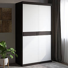 Шафа-купе Еверест Соната 1200 дводверна 120х60х217 венге темний+білий (DTM-2391)