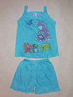 Костюм для дівчинки майка та шорти DL на зріст 92 см Блакитний (ю300) NX, код: 1887751