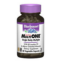 Витаминно-минеральный комплекс Bluebonnet Nutrition MultiONE Iron free 30 Veg Caps XN, код: 7517514