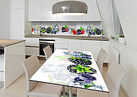 Наклейка 3Д виниловая на стол Zatarga «Замороженные фрукты» 650х1200 мм для домов, квартир, с MY, код: 6442331
