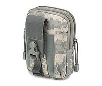 Тактическая сумка на пояс органайзер Military 18х13х3 см Серый пиксель NB, код: 8290876