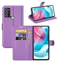 Чехол-книжка Litchie Wallet Motorola G60S Violet TP, код: 8129142