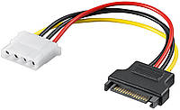 Кабель живлення внутрішній Goobay MoleX-SATA 15p F M 0.17m(75.03.4634) QT, код: 7453472