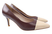 Туфлі жіночі з натуральної лакової шкіри на шпильці Коричневі Djovannia 39-21DT 37 QT, код: 7364585