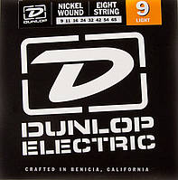 Струны для электрогитары Dunlop DEN0965 Extra Light Nickel Plated Steel Electric Guitar 8 Str IN, код: 6556464