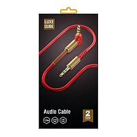 Аудио-кабель Luxe Cube AUX Spring 1.2м, красный (8886668686198) NX, код: 6713471