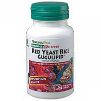 Красный рис Nature's Plus Herbal Actives, Red Yeast Rice Gugulipid 60 Caps NX, код: 7715571
