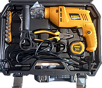 Дрель ударная DeWALT DWD024 с набором инструментов