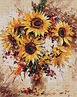 Картина за номерами BrushMe Натюрморт із соняшниками 40х50 см BS51415 QT, код: 8263847