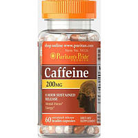 Тонизирующее средство Puritan's Pride Caffeine 200 Mg 8-Hour Sustained Release 60 Caps PZ, код: 7518801